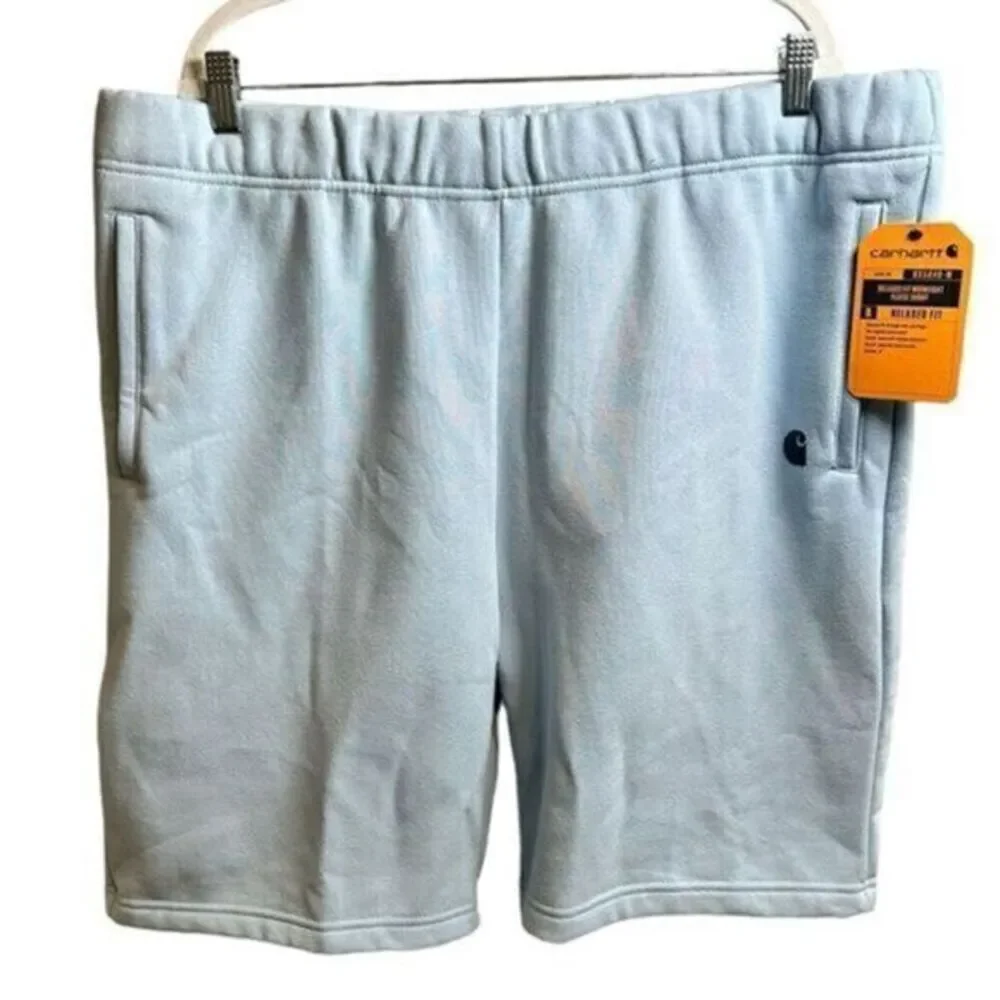 NWT Carhartt Men’s Light Gray Sweat Shorts Pockets - Size XL - 8.5” inseam